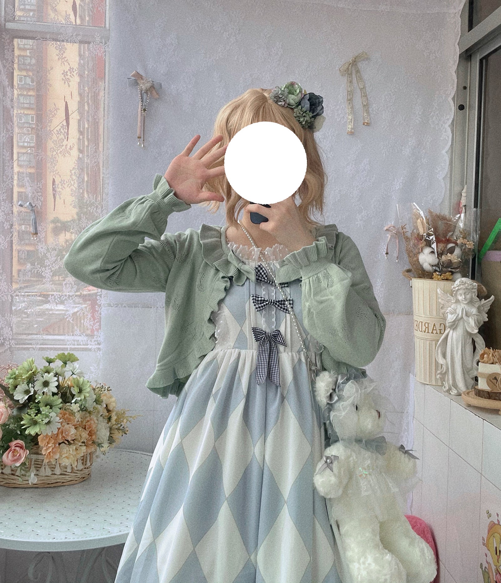 Little Dipper - Sweet Lolita Coat Long-sleeved Cotton Cardigan (large small) 4470:11161