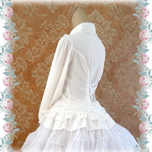 Strawberry Witch - Elegant Lace-Up Back Lolita Blouse