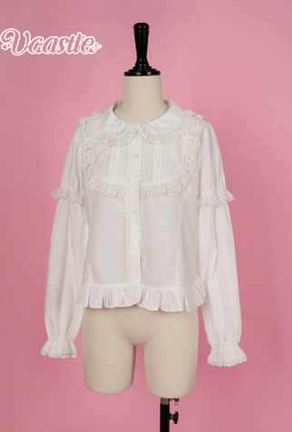 (Buyforme)Vcastle~Fondant Horse~Doll Collar Lolita Short-Sleeves Blouse S white  