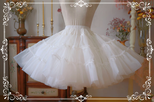 Aurora&Ariel - Extreme Puffy A-line Lolita Petticoat | 18" (45cm) Length, Cotton Lining