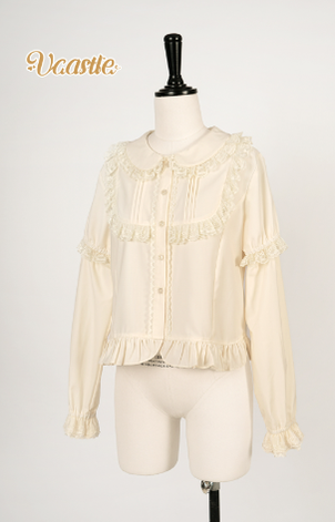 (Buyforme)Vcastle~Fondant Horse~Doll Collar Lolita Short-Sleeves Blouse S beige  