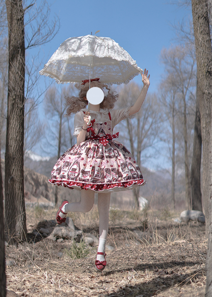 Confession Balloon - Sweet Lolita Chocolate Kawaii Daily Lolita JSK