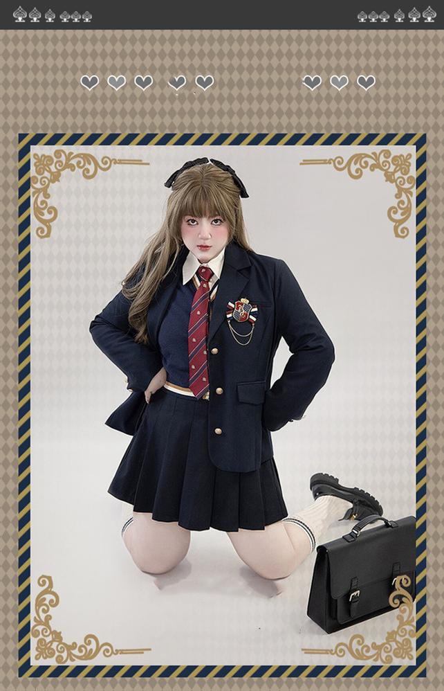 Yingtang - Plus Size Lolita JK Suit Royal College Vintage