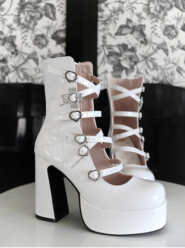 (Buyforme) Pure Tea For Dream~Cross Buckle Punk Lolita Shoes 6870:74002