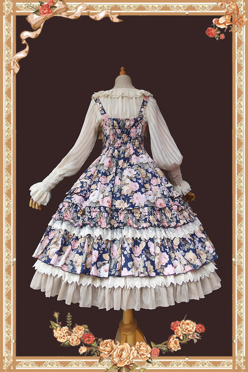Infanta~Rose Garden~Cotton Floral Lolita JSK Dress   