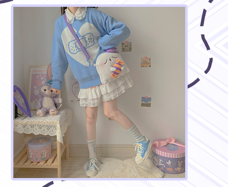 DRDR - Kawaii Lolita Ghost White Plush Bag