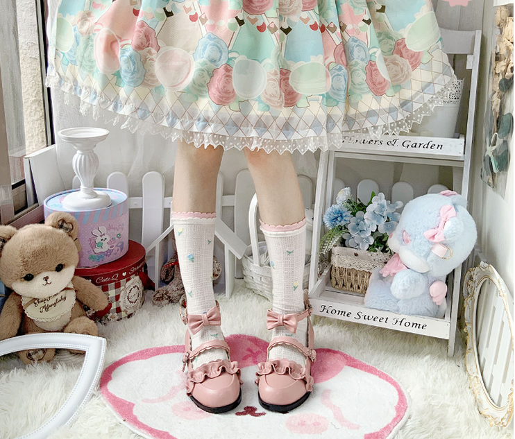Sheep Puff - Kawaii Lolita Shoes Multicolors 6564:127112