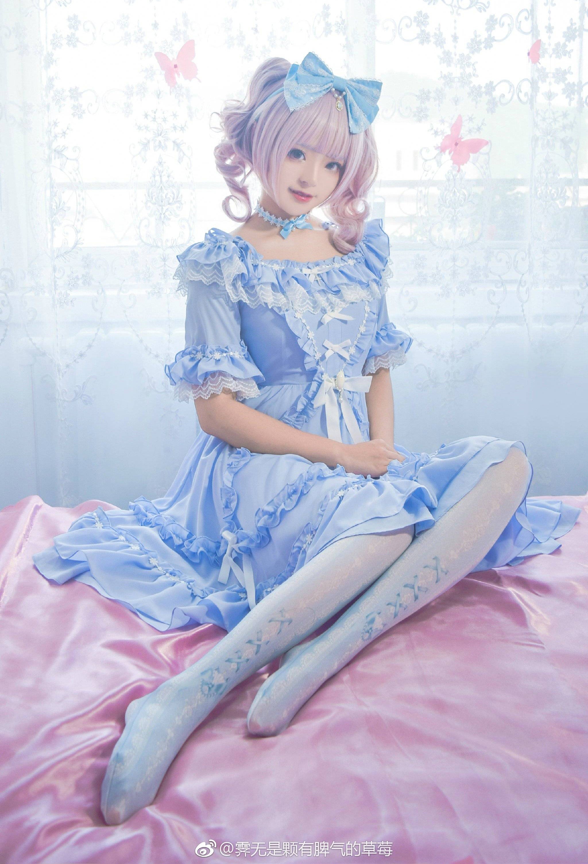 Red Maria - Lace Printed Bow 80D Lolita Tights Multicolors