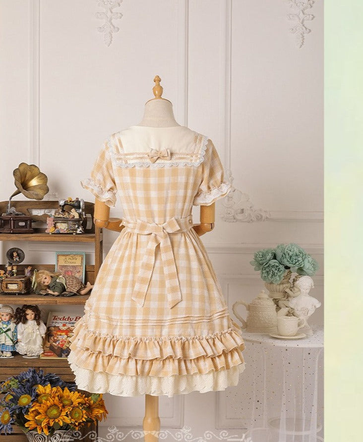 Tartan Sailor Lolita OP Dress