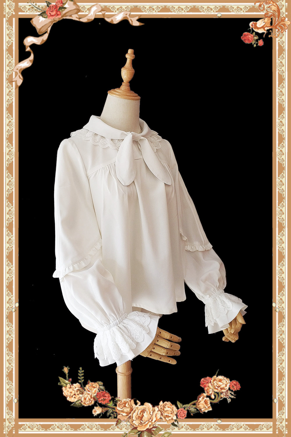 Infanta - Rabbit Ear Tie - Long Bishop Sleeves Lolita Blouse