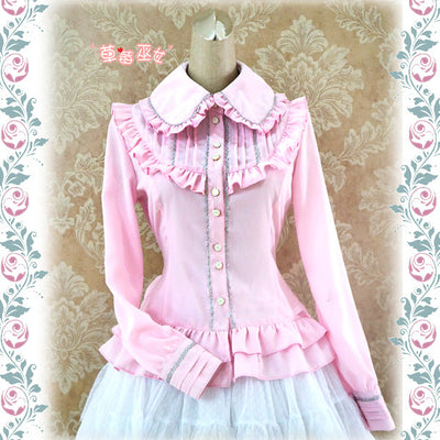 Strawberry Witch~Isabella~Corset Lacing Lolita Blouse S pink 