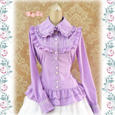 Strawberry Witch~Isabella~Corset Lacing Lolita Blouse S violet 