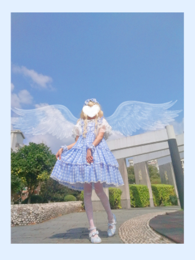 Sakurada Fawn - Plus Size Lolita Jumper Dress Plaid Sweet JSK