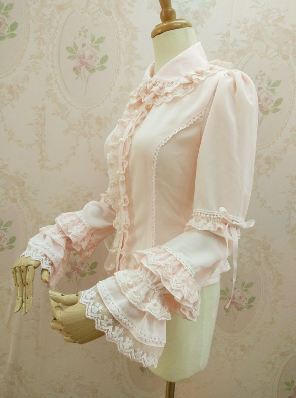 Yilia - Double-layer Flounce Chiffon Lolita Blouse