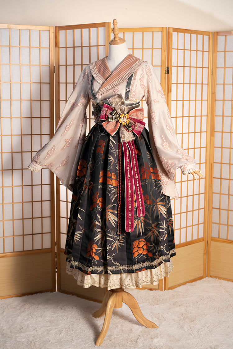 Fantastic Wind~Maple and Pine~Taisho Sailor Lolita Set S jacquard SK 