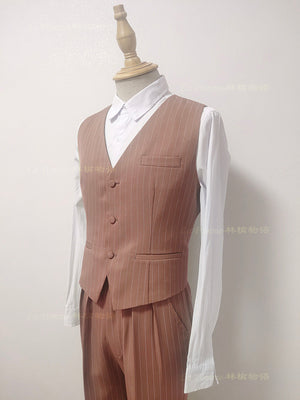 La Pomme~Ouji Lolita Stripe Suit Multicolor Custom Size S pink 