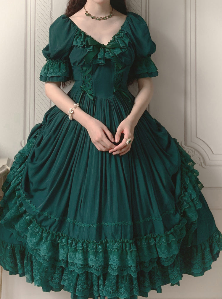 Sweet Wood - CLA Vintage French Lolita OP Dress 3802:20805