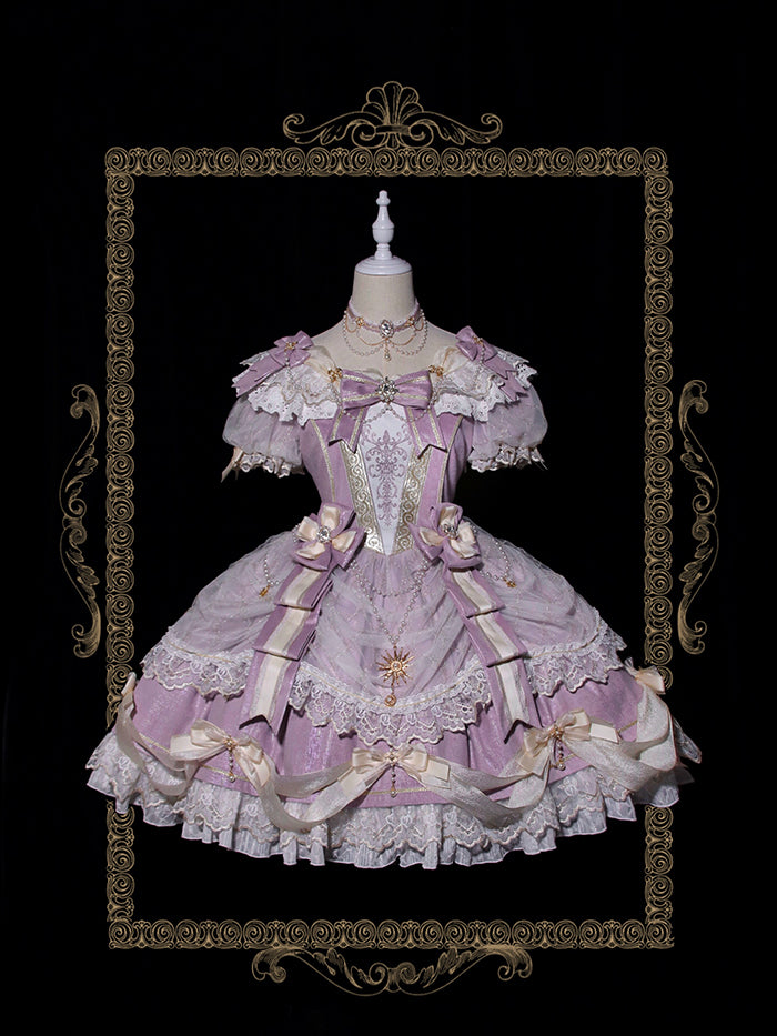 Alice Girl~Girls' Day~Retro Lolita OP Dress Short Sleeve Place Style   