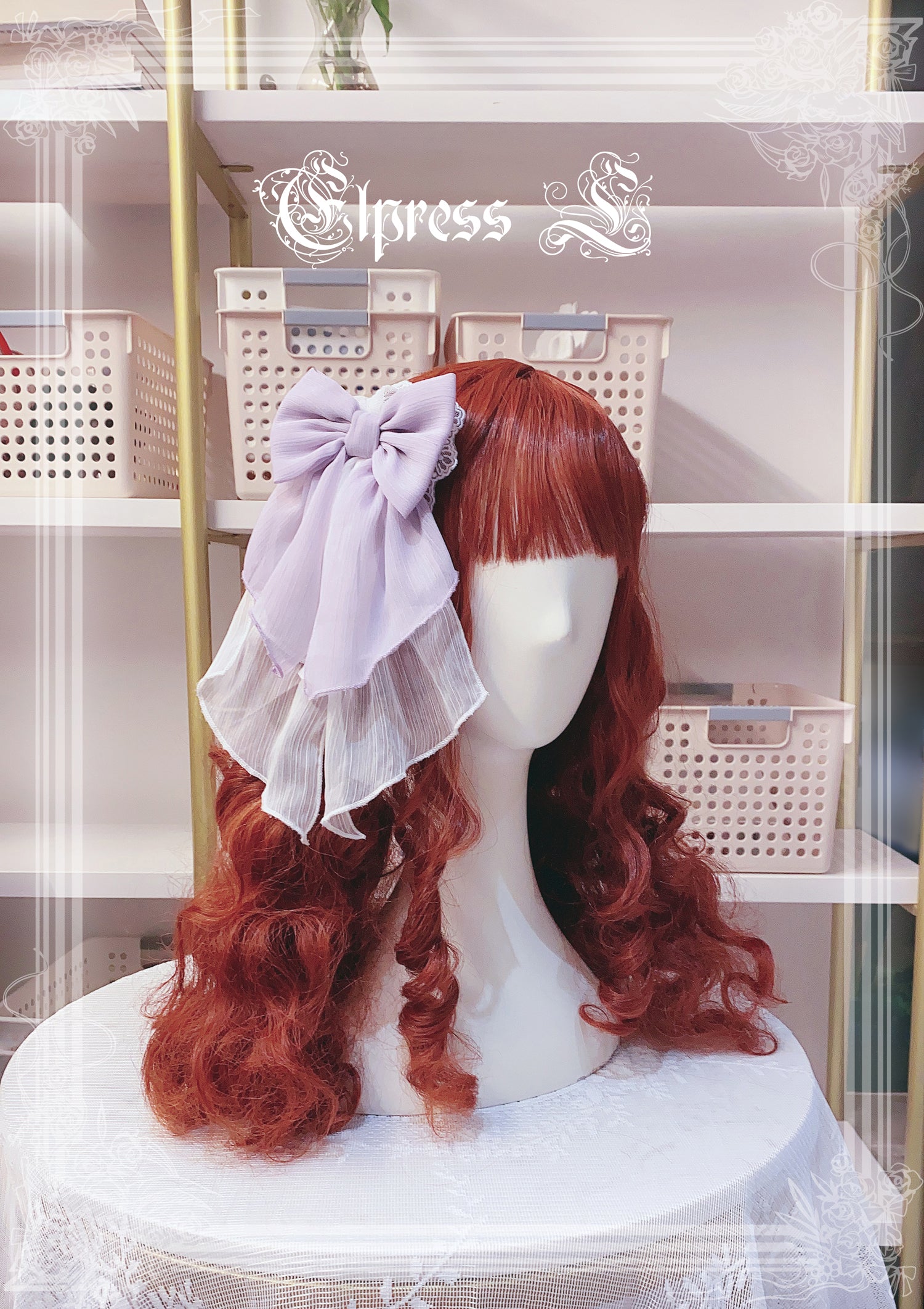 Elpress L~3D Flower Lolita Hairband Cuff Brooch Multicolors 2992:30403