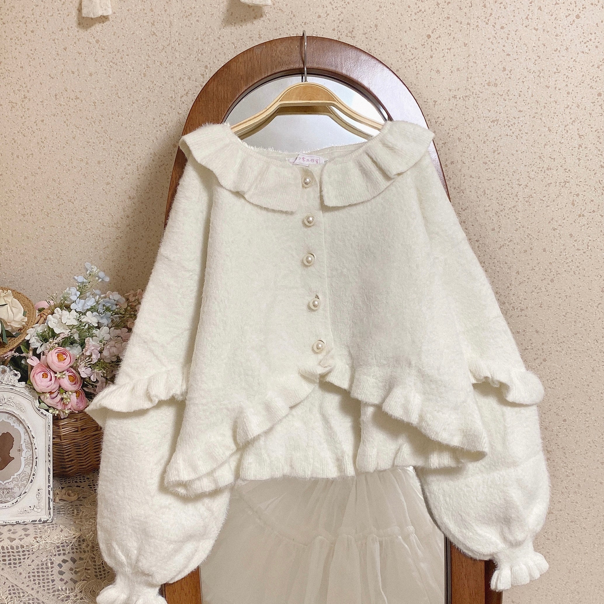 MIST~Small Ointment~Sweet Lolita Thick Sweater Coat Puff Sleeve 9900:113752