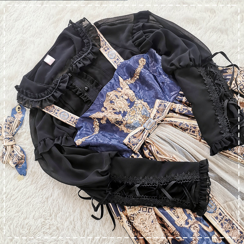 Sakurada Fawn - Plus Size Lolita Shirt Mutton Sleeve Lace Blouse