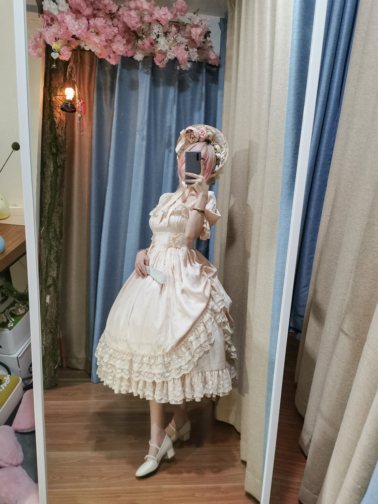 Sweet Wood - CLA Vintage French Lolita OP Dress 3802:20891