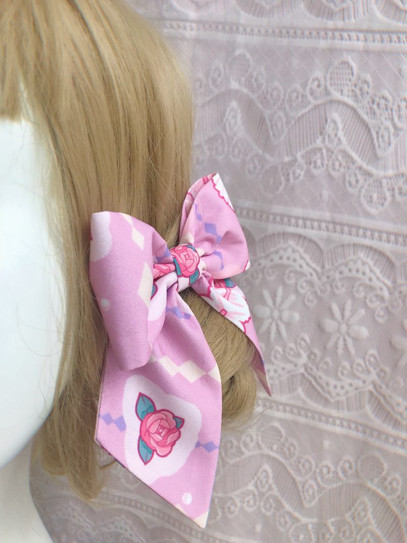 Yilia - Rose Carousel Sweet - Lolita Headdress pink clip