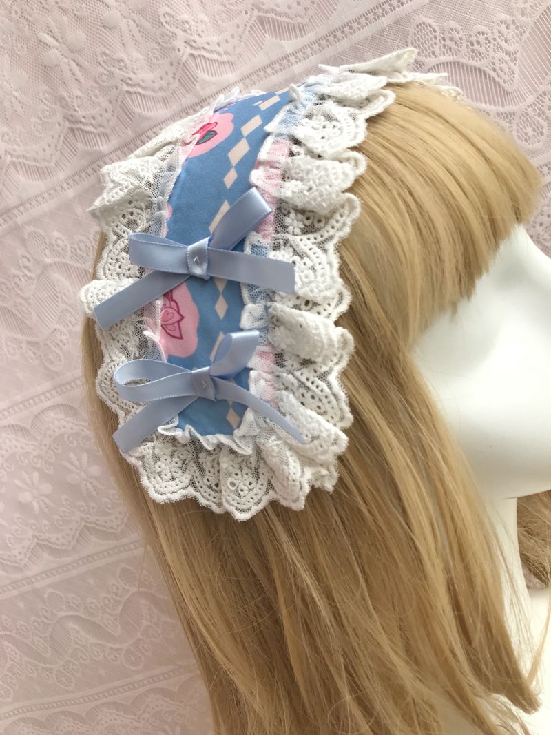 Yilia~Rose Carousel Sweet~ Lolita Headdress blue hairband  (KC version)  