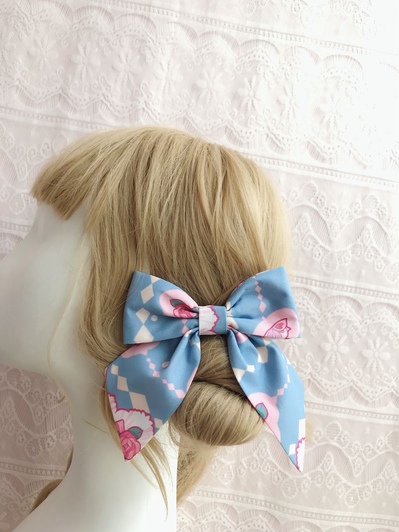 Yilia - Rose Carousel Sweet - Lolita Headdress blue clip