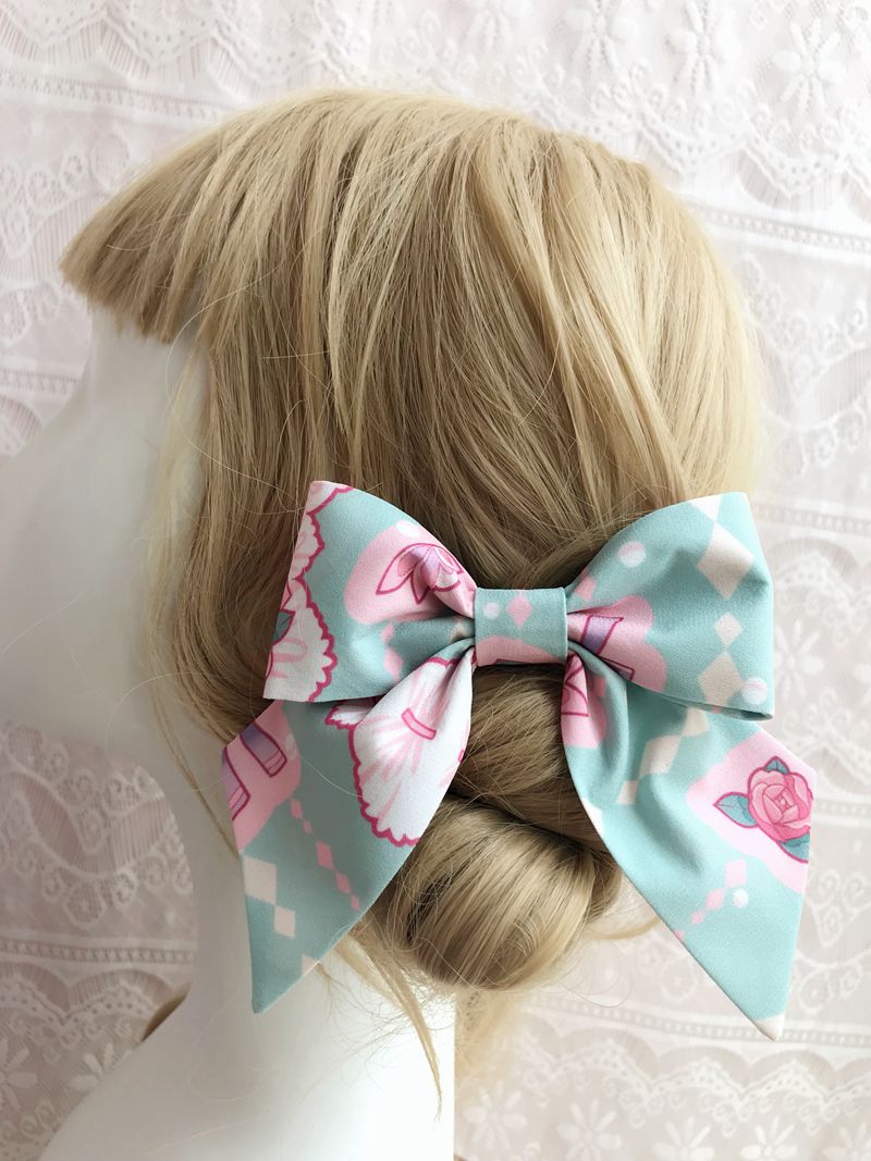 Yilia - Rose Carousel Sweet - Lolita Headdress green clip