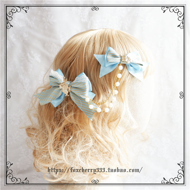 Fox Cherry - Palace Retro Elegant Bow Headdress Lolita Top Hat