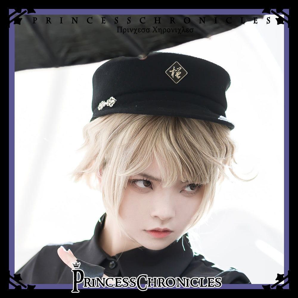 Princess Chronicles - Stars Orbit - Ouji Lolita Hat black (56-58 cm/22-22.8 inches)