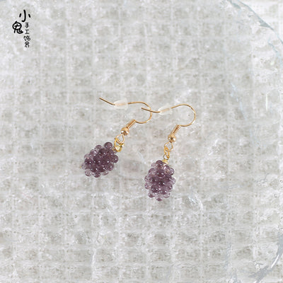 Xiaogui - Grapery Lolita Earring Necklace Lolita Accessory No.5 purple earrings