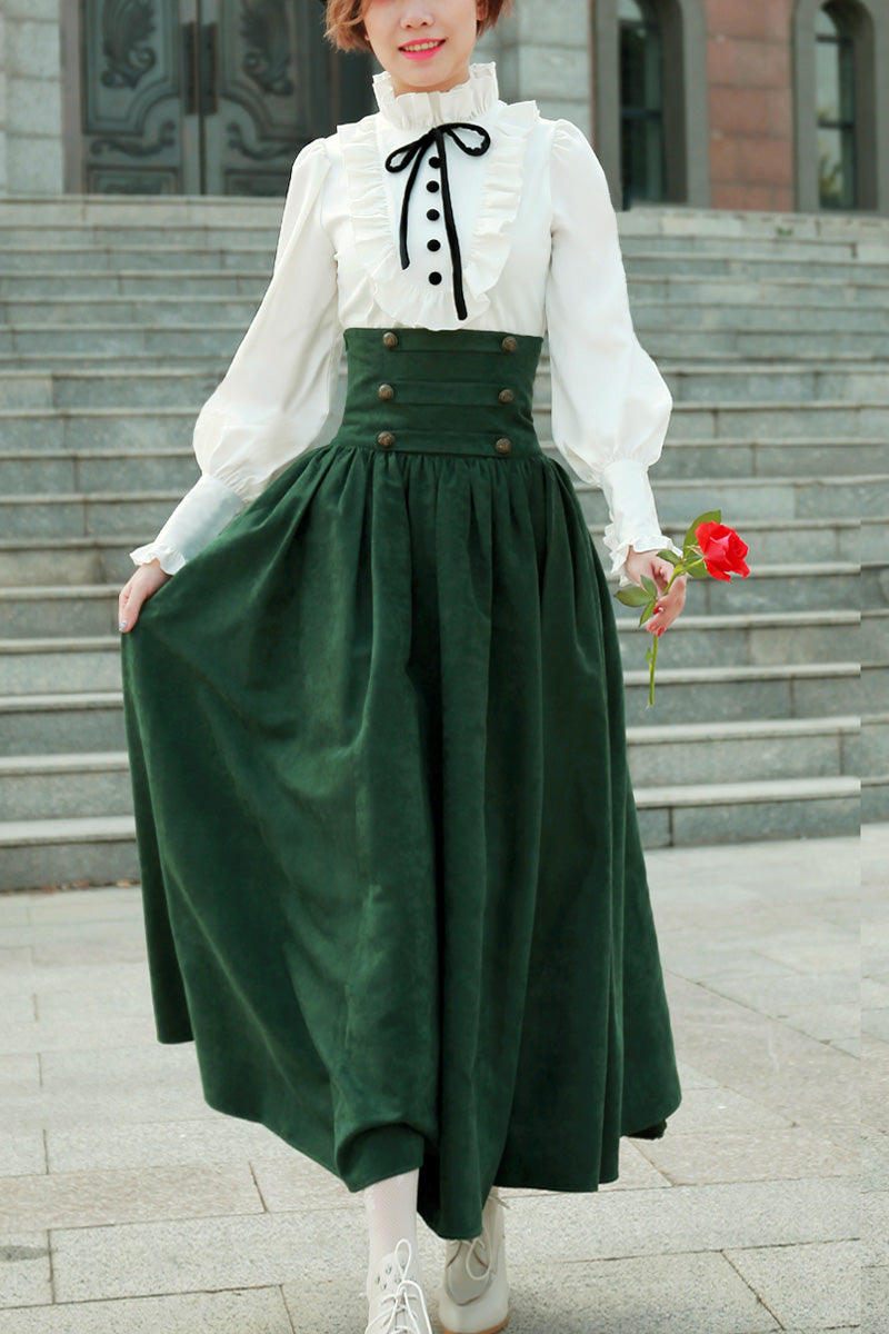 Lace Garden - Magic Academy - Retro Elegant Lolita Blouse and Skirt Set
