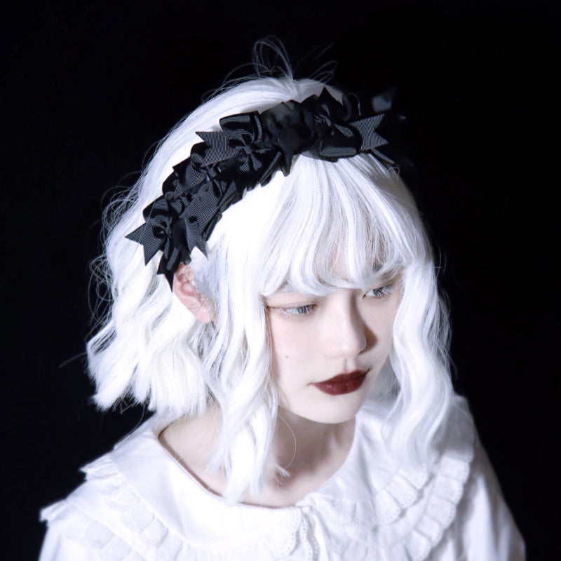 Strange Sugar~Gothic Lolita Lace organza KC black KC with narrow lace  