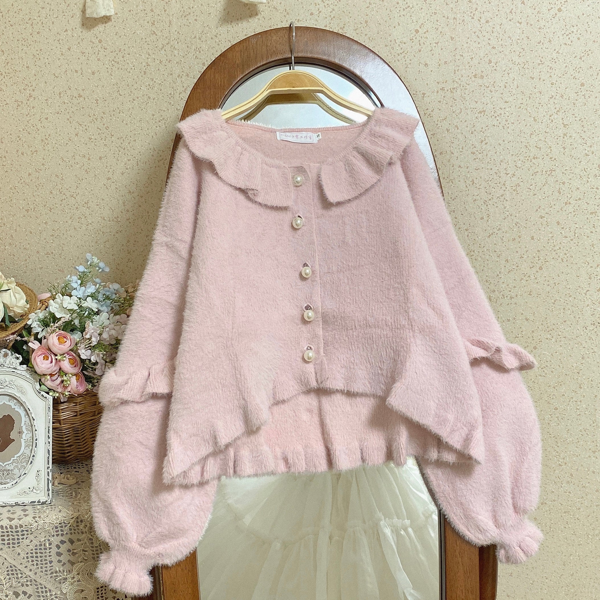 MIST~Small Ointment~Sweet Lolita Thick Sweater Coat Puff Sleeve 9900:113756