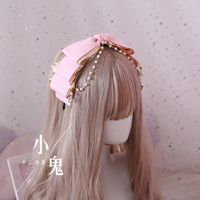 Xiaogui~Gothic Accessories Lolita Bow KC Hairclip 604:60267