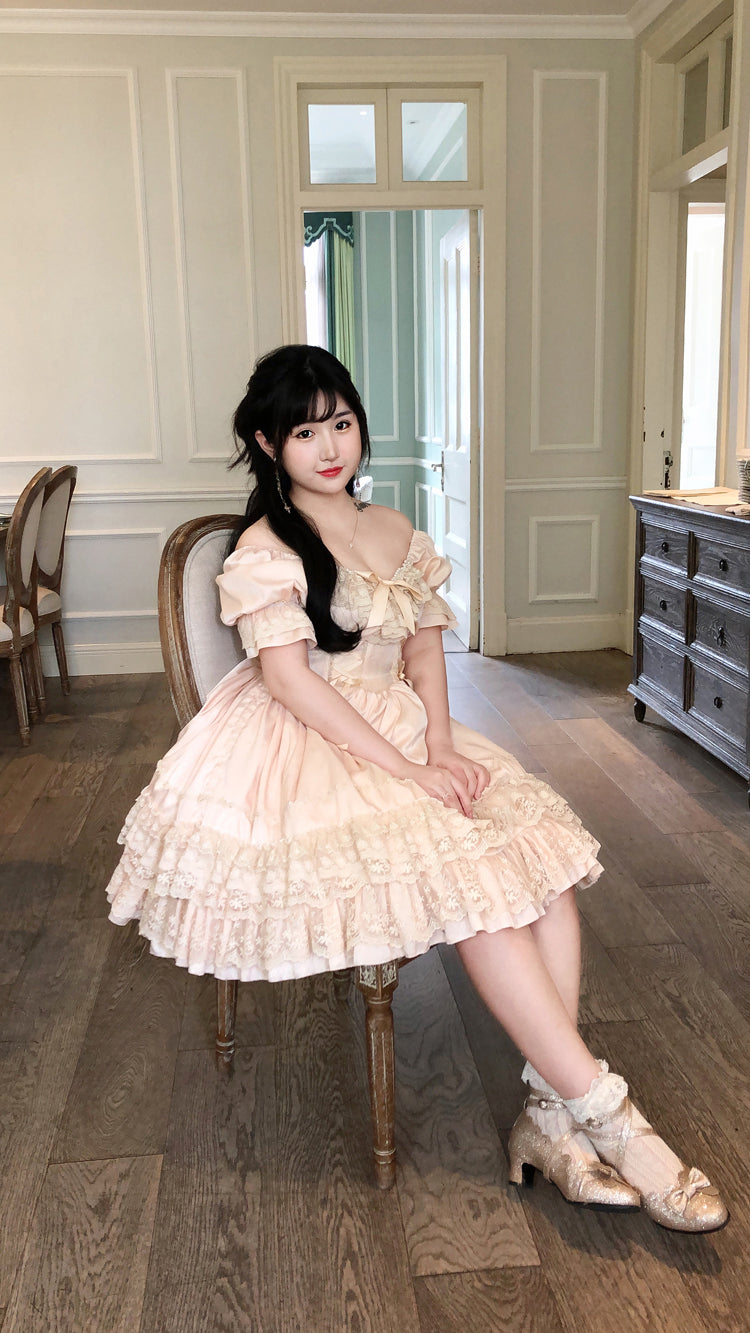 Sweet Wood - CLA Vintage French Lolita OP Dress (2XL 3XL L M S XL) 3802:20929