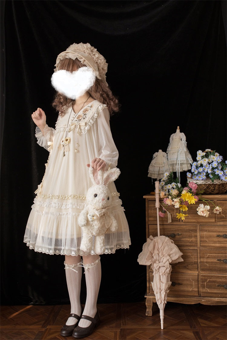 Letters from Unknown Star~Sunflower Diary~Spring Lolita Dress Long Sleeve OP 11510:131512