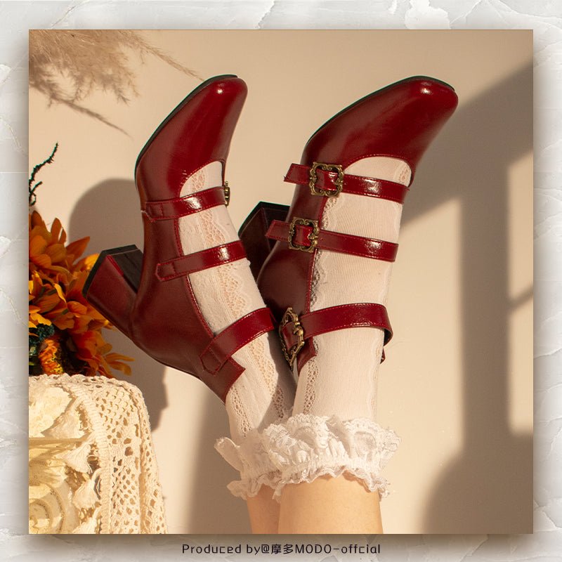 Patent Leather Shoes Chaussures Mary Jane Vintage MODO~Chaussures