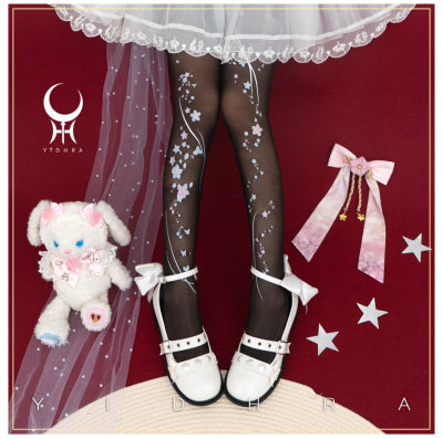Yidhra - 3D Print Chinese Qi Lolita Pantyhose One Size black 20D normal version