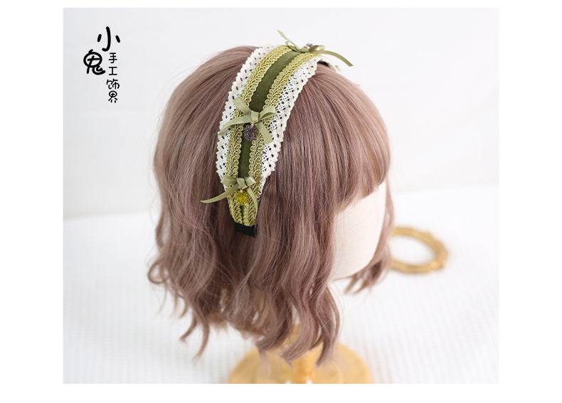 Xiaogui - Grapery Lolita Earring Necklace Lolita Accessory No.2 green grape KC