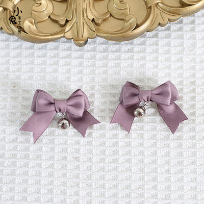 Xiaogui - Sweet Japan Fashion Lolita Bell Bow Clip smoke purple