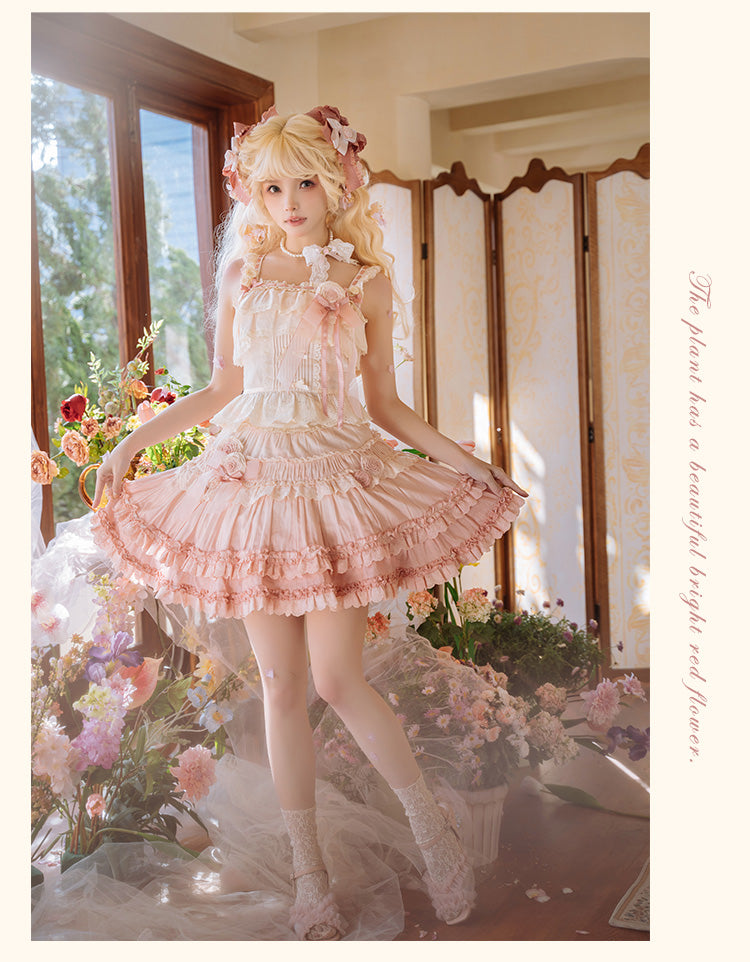(Buy for me) Flower and Pearl Box~Austin In The Garden~Sweet Lolita Camisole and Skirt   