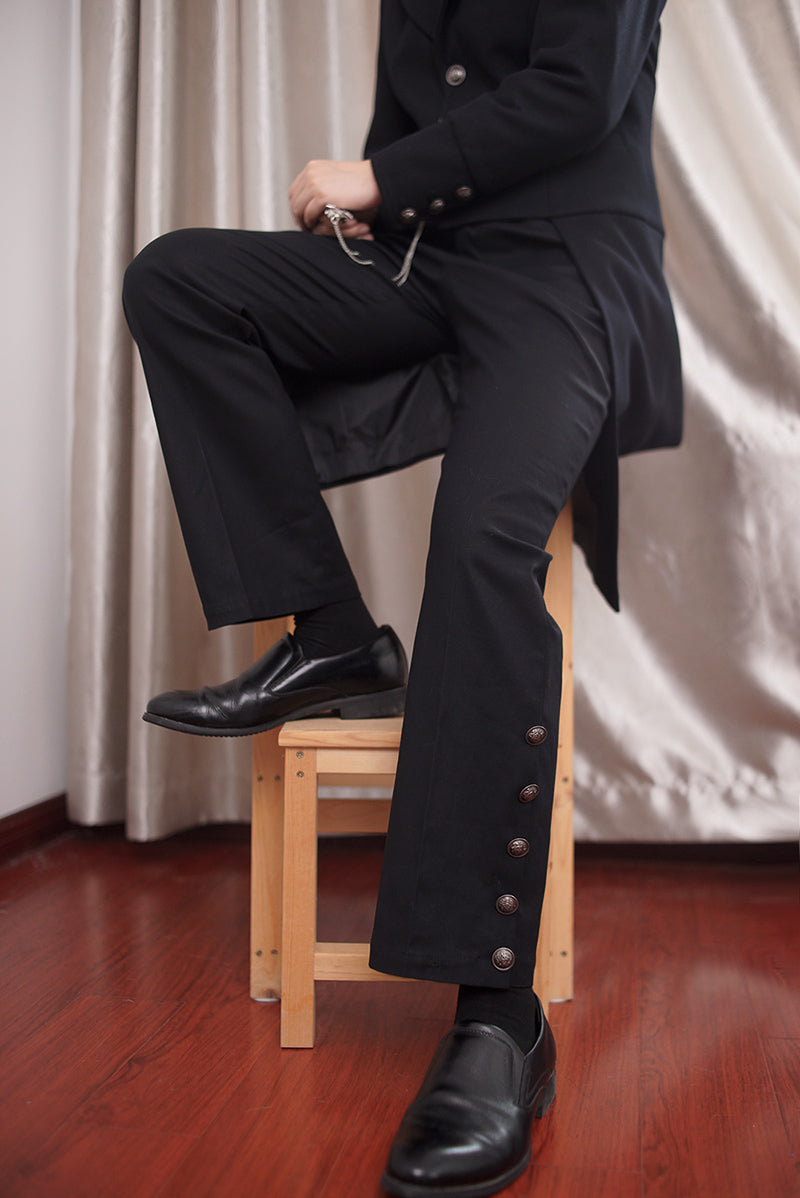 La Pomme - Rinngo Himoto - Quji Lolita Basic Trousers S black