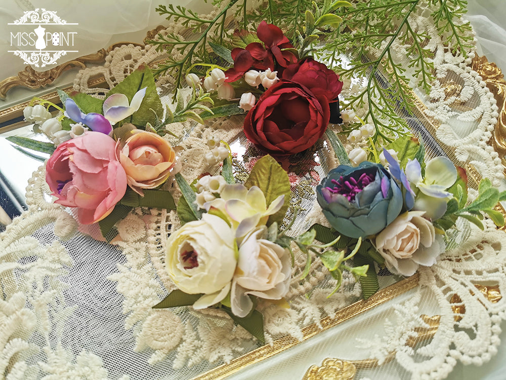 Miss Point - The Sally Gardens - Elegant Lolita Lace Choker and Brooch
