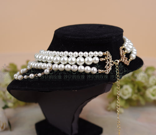 Rose of Sharon~ Baroque Layered Pearl Lolita Necklace 1662:48003