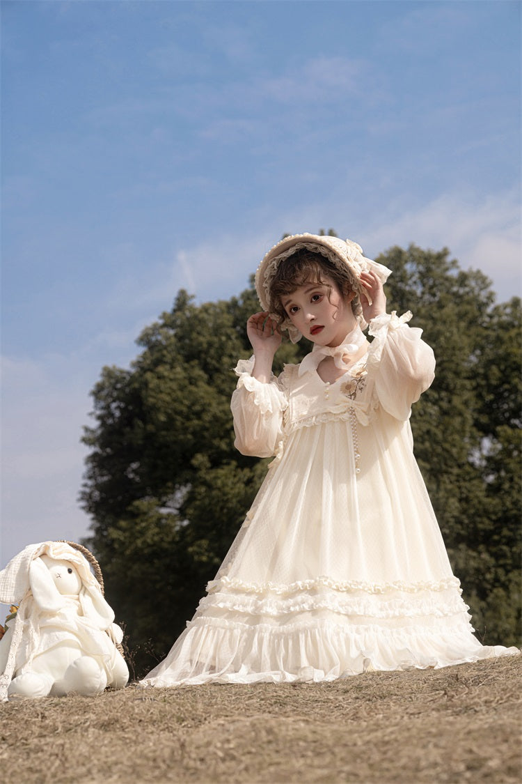 Letters from Unknown Star - Sunflower Diary - Spring Lolita Dress Long Sleeve OP