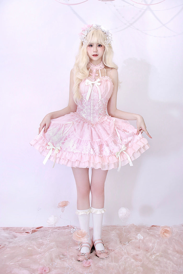 Alice Girl - Cross Maiden - Gothic Lolita Dress, Ballet Halterneck Lolita JSK 104:66959