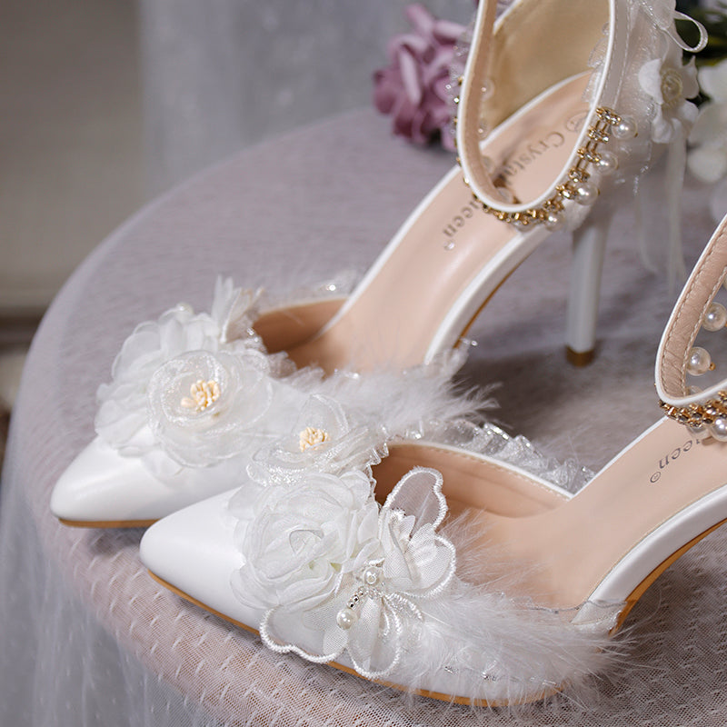 One Night - Flower Wedding Pointed Toe High Heels